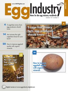 Egg Industry. News for the egg industry worldwide - June 2016 | TRUE PDF | Mensile | Professionisti | Tecnologia | Distribuzione | Uova
Egg Industry is regarded as the standard for information on current issues, trends, production practices, processing, personalities and emerging technology.
Egg Industry is a pivotal source of news, data and information for decision-makers in the buying centers of companies producing eggs and further-processed products.