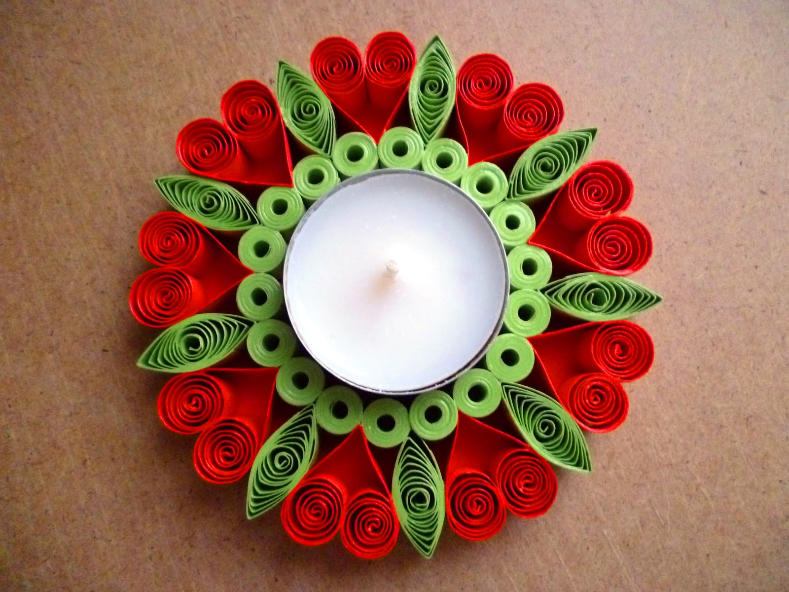 Papírvilág quilling gyertyatartó / quilled candle holder