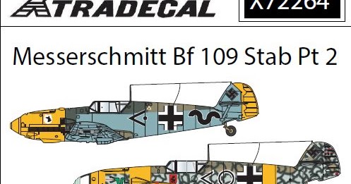 Xtra Decals 1/72 MESSERSCHMITT Bf-109 Stab Part 1