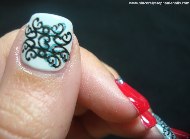 bundle monster double stamping nail art