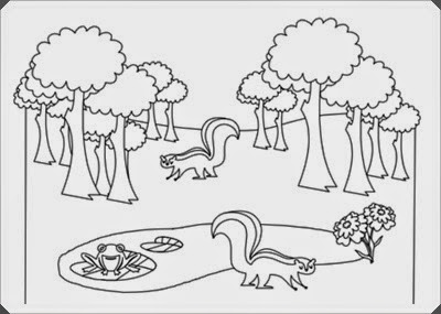 Ausmalbilder zum Ausdrucken: Ausmalbilder Wald