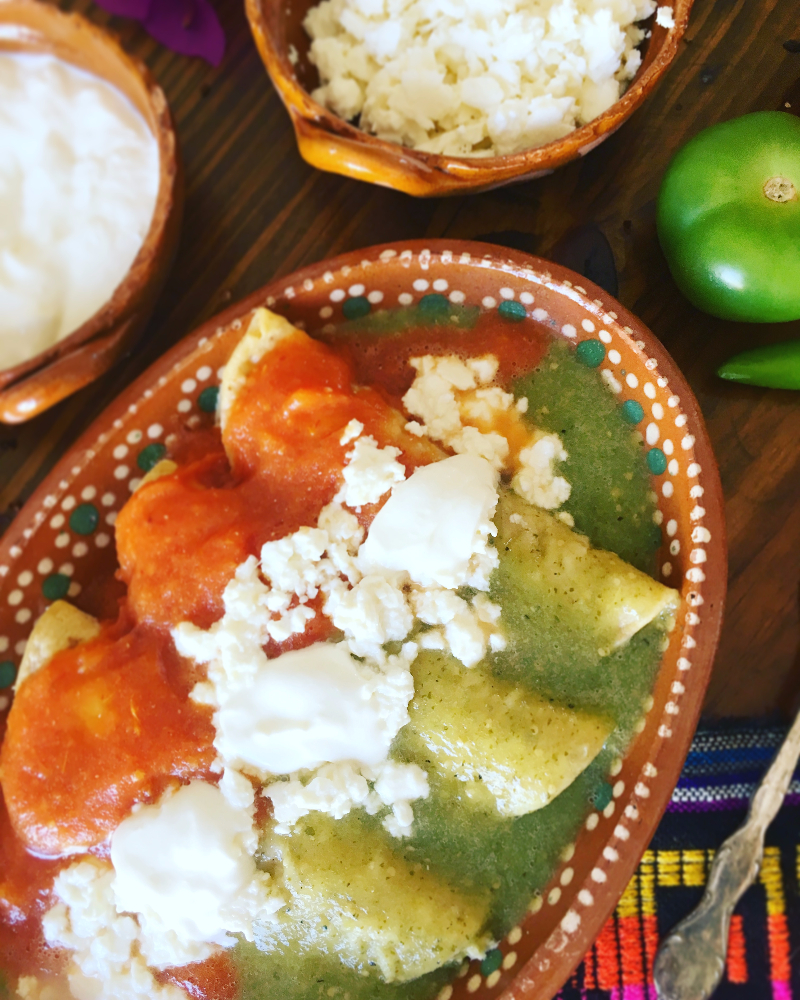 Enchiladas tricolor Delirios de Cocina