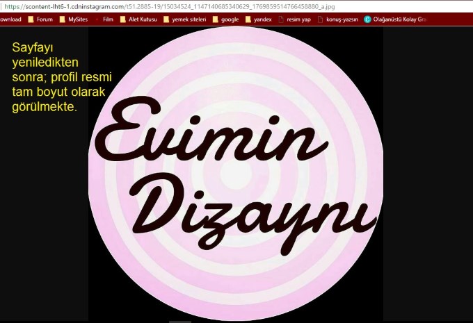 Instagram profil resmini tam boyut görmek için Instagram profil resmini tam boyutta görme