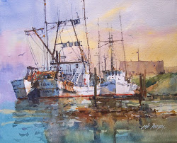 watercolor boats fishing paintings harbor ramsay ian boat painting watercolour artist texas coast watercolors dock ianramsay watercolours sold alaska gr