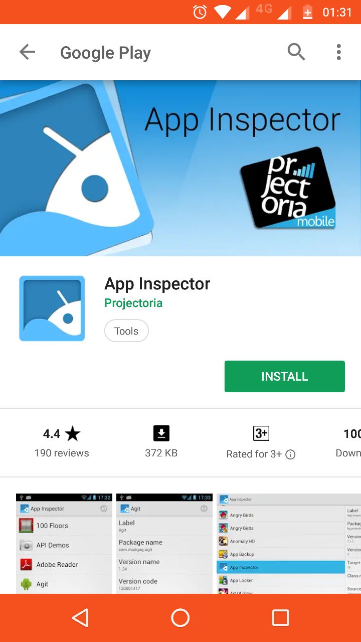 App inspector. App inspector