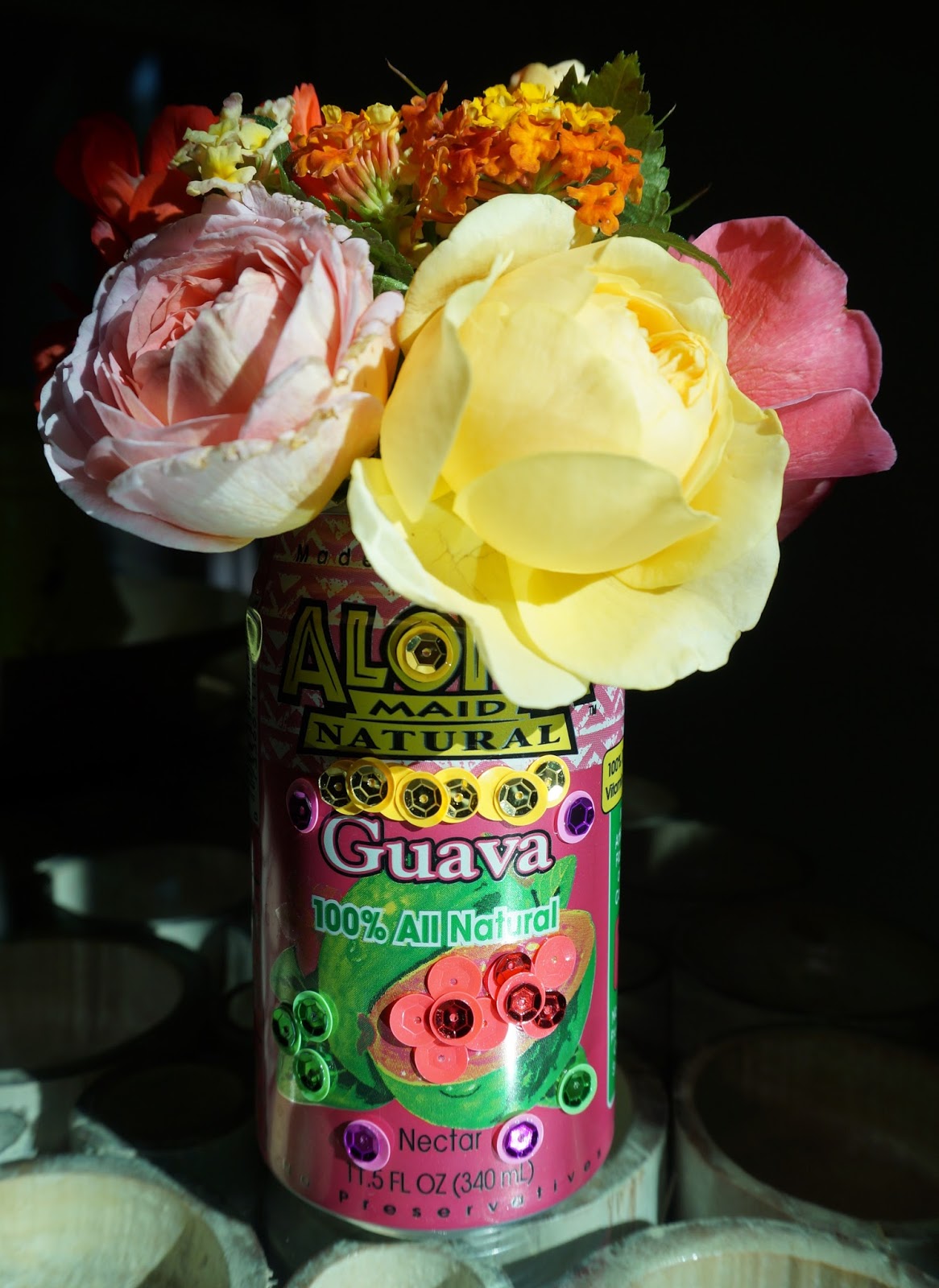 Moments of Delight...Anne Reeves Unusual Vases, Sequined Hawaiian