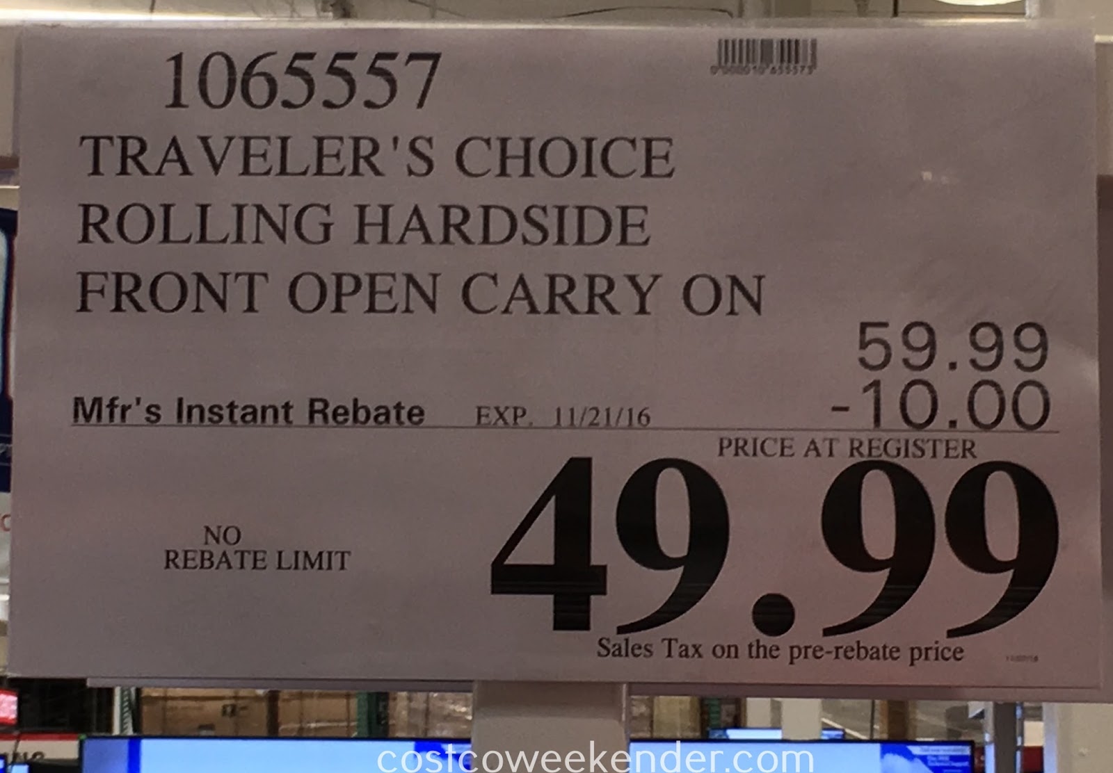 costco luggage travelers choice