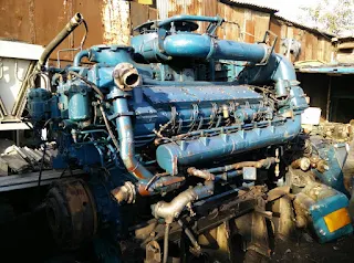 MTU 12V538, used, marine engine, marine propulsion engine, gearbox, transmission