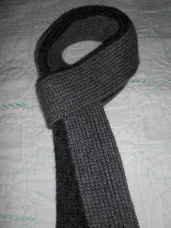 bufanda de dos colores a crochet