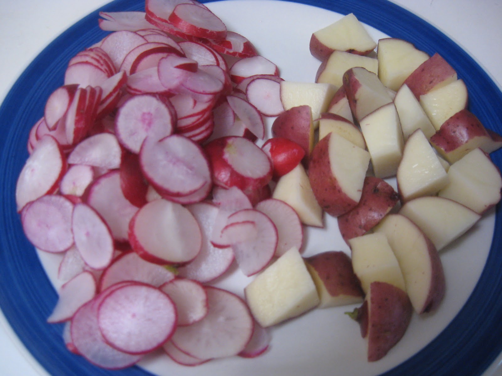 Revathi's Cook Book Red Radish and Red Potato Fry