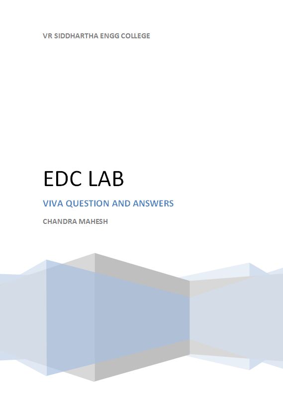 VRSEC ECE VIVA ANSWERS EDC