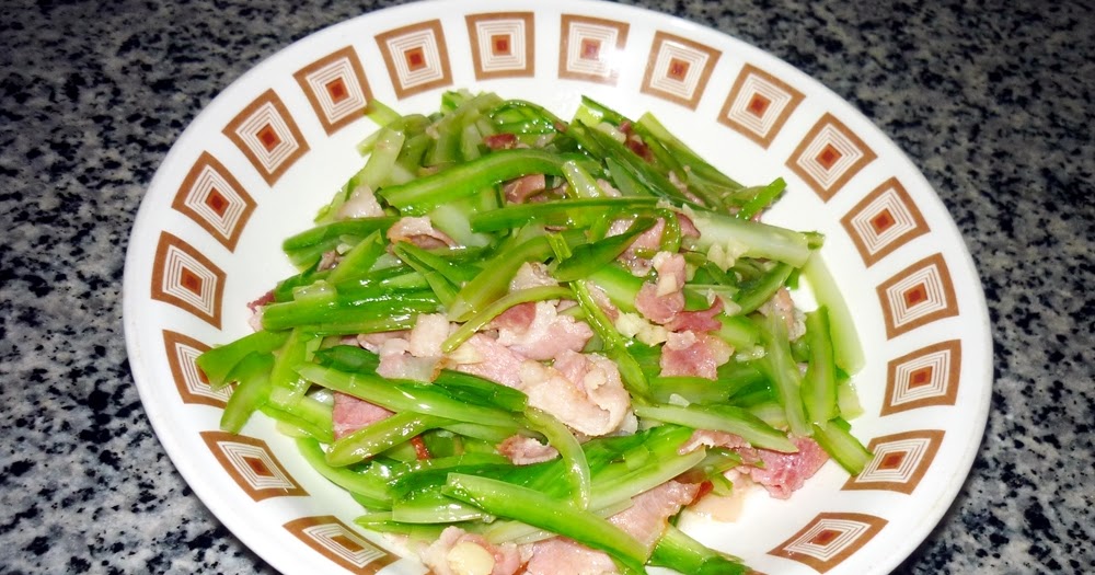 aunty celia's family meals Stir fried green dragon vegetable (青龙菜