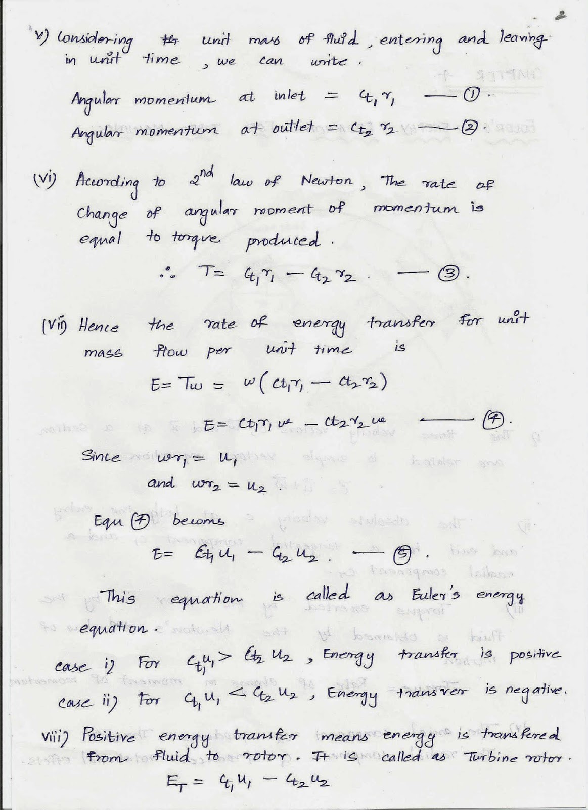 Gas Dynamics And Turbo Machinery Chapter 4 Euler's Energy Equation