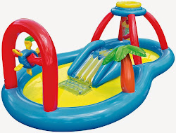 pools swimming plastic pool intex slide blow center play windmill kiddie slides spray