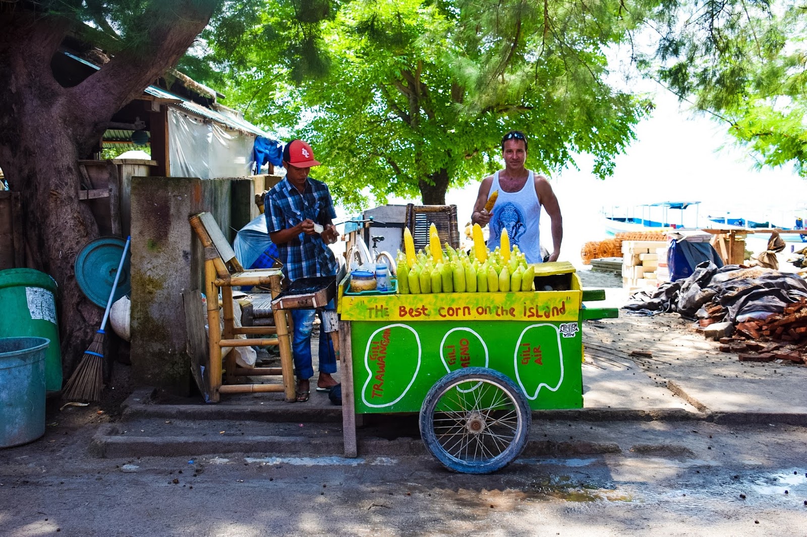 corn cart gili trawangan
