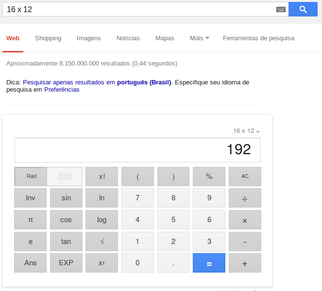 DominioTXT - Google Calculadora