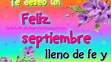 Tarjeta de Feliz septiembre