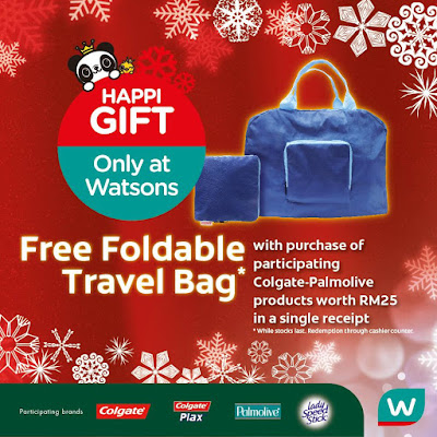 Watsons Colgate Palmolive Products FREE Foldable Travel Bag