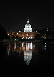 The Capital Building at night