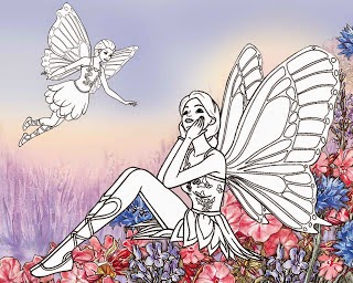 fairy fairies faerie faeries coloring pages coloring.filminspector.com