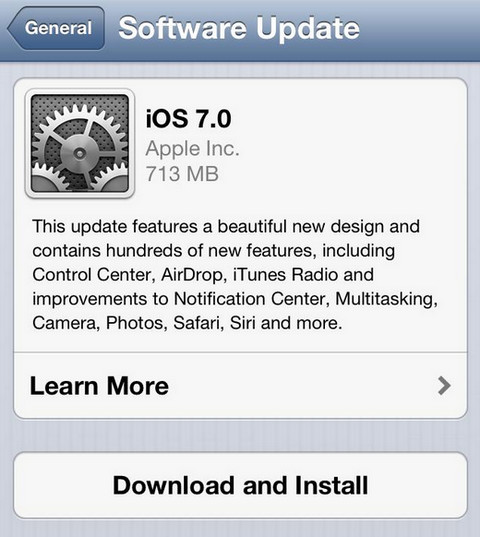 iPhone5 iOS7, Upgrade iPhone5 to iOS7