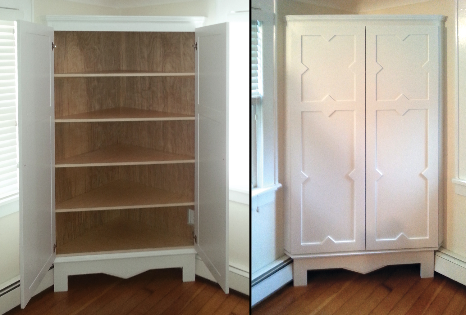 Black Sheep Woodworking Custom Corner Armoire