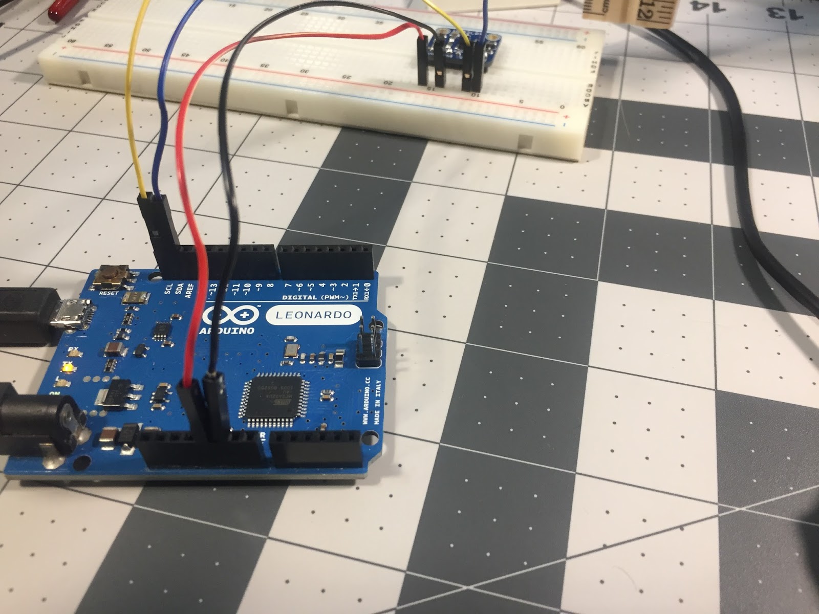 I, Bioloid Adafruit VL53L0X MicroLIDAR Distance Sensor Accuracy Test