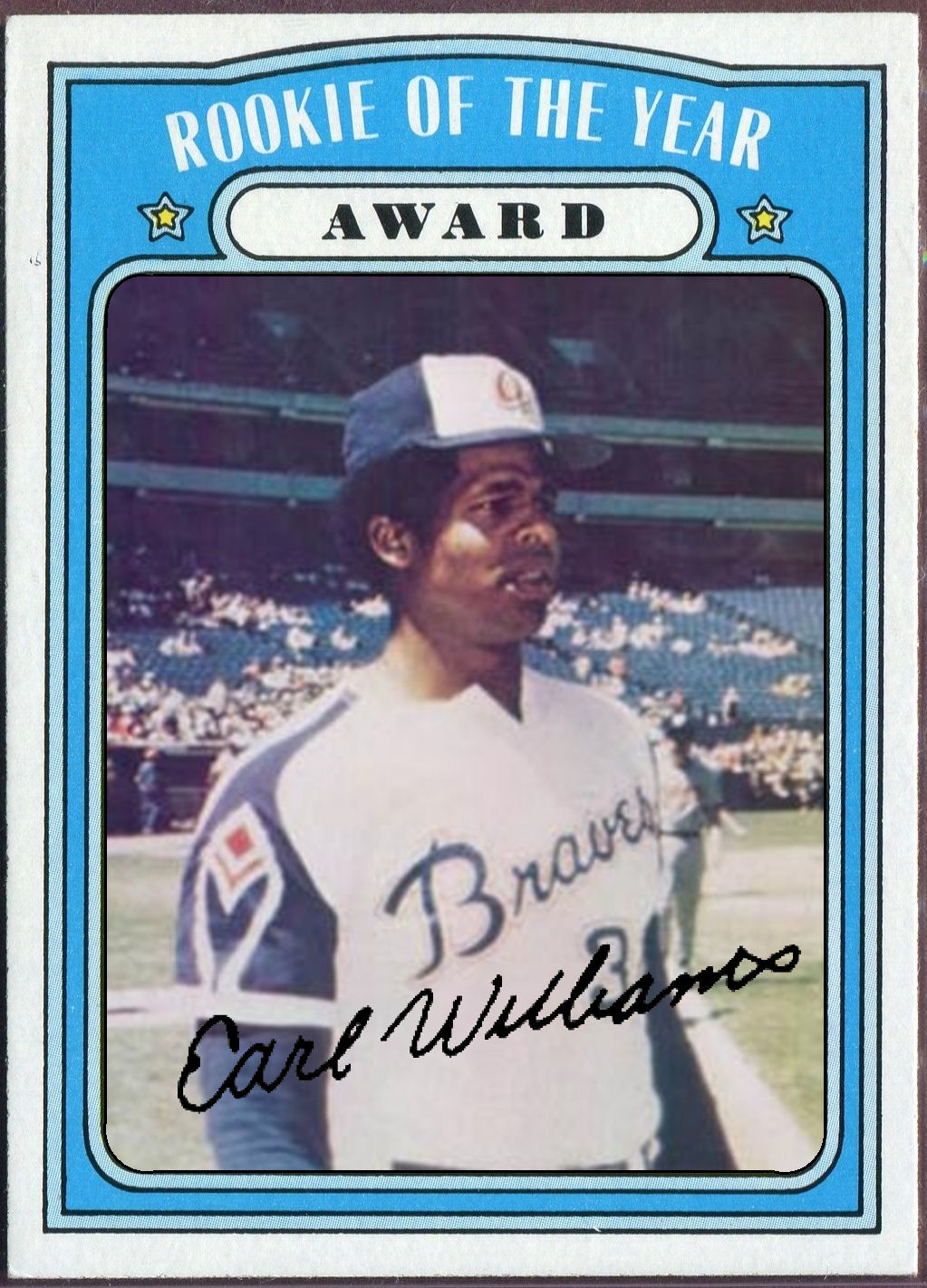Cards That Never Were 1972 Topps Rookie of the Year Award Earl Williams