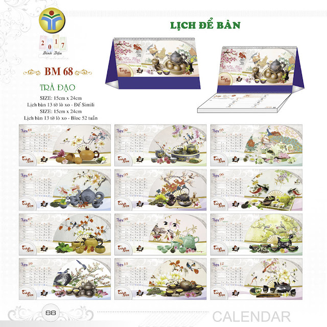 Mẫu lịch để bàn chữ M Mẫu lịch để bàn chữ M