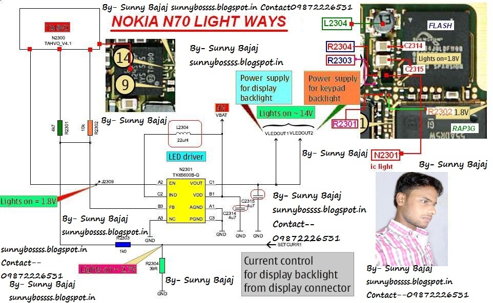 Sunny Bajaj: Nokia N70 Light Ways Circuit Diagram