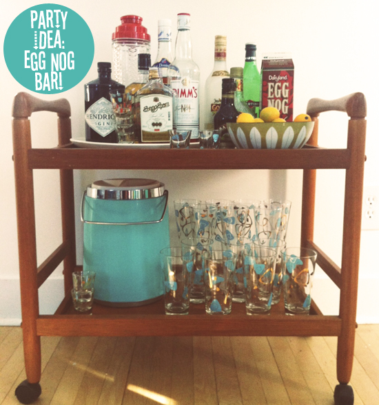 Oh So Lovely Vintage 60's Party Idea Egg Nog Bar!