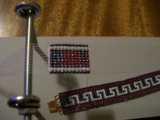 Color-Reversed Greek Key Bracelet on Loom Color-Reversed Greek Key Bracelet on Loom