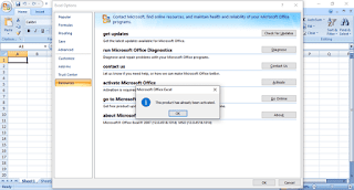 Microsoft Office Enterprise 2007 đã kích hoạt giấy phép