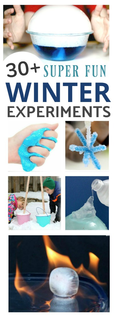 30+ AMAZING WINTER EXPERIMENTS FOR KIDS! These are "so cool!" #winterscience #scienceforkids #winteractivitiesforkids