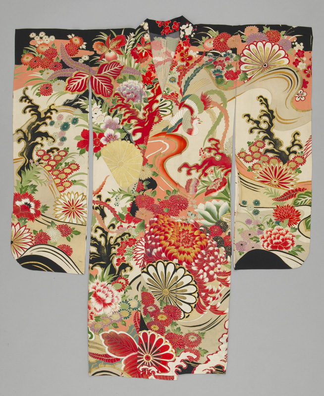 early 20th century silk kimono furisode