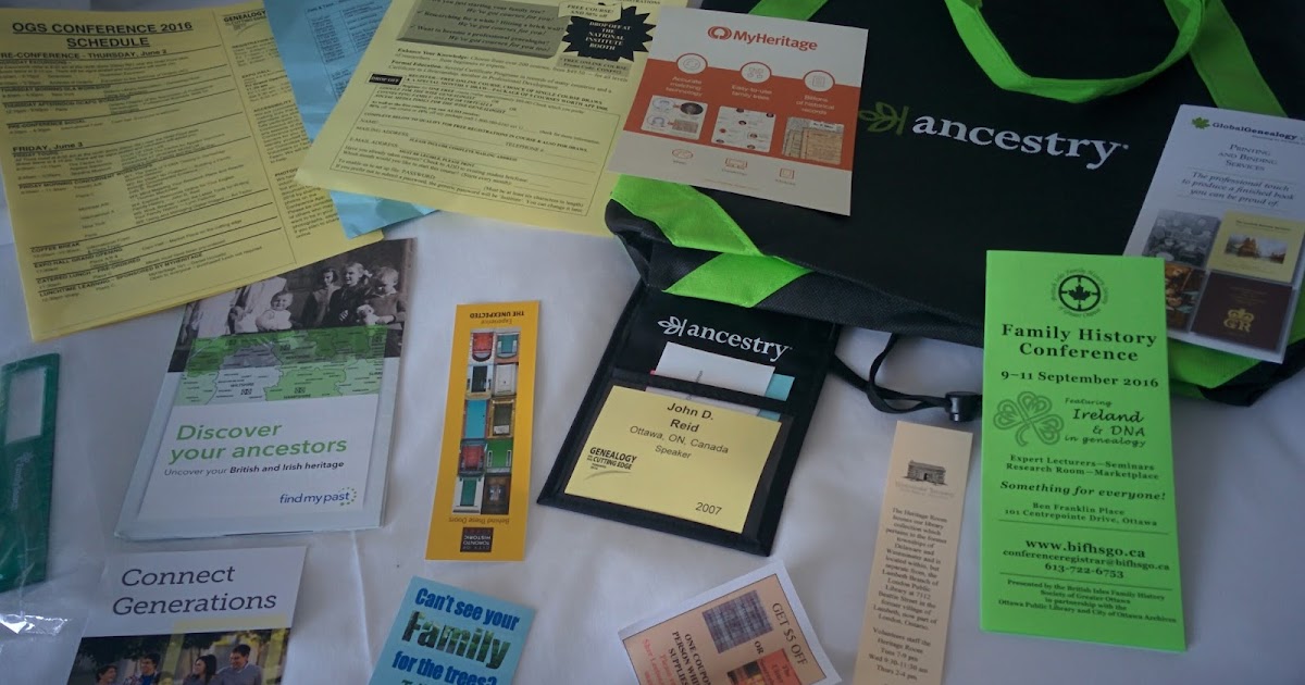 Canada's AngloCeltic Connections The OGS conference goody bag