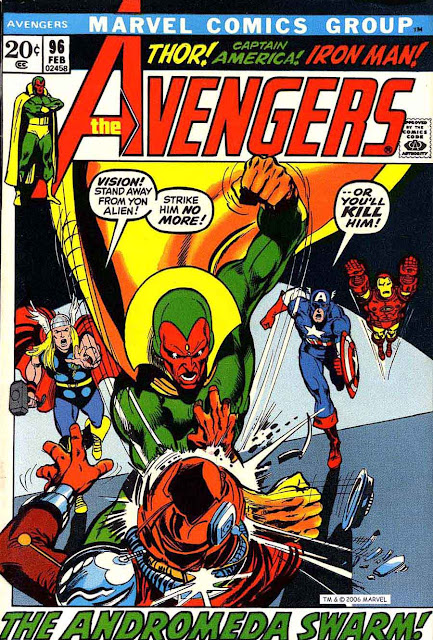 Avengers v1 #96 marvel comic book cover art by Neal Adams Avengers v1 #96 marvel comic book cover art by Neal Adams