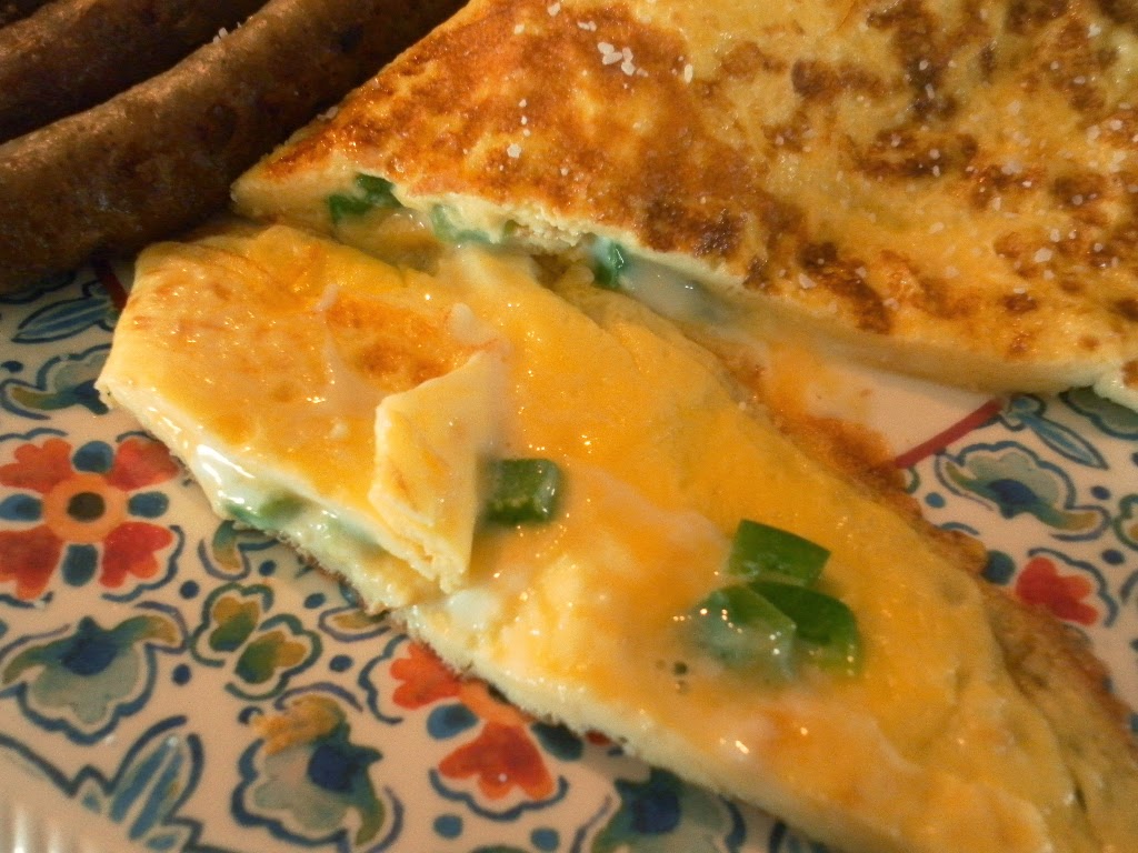 Egg, Cheese and Pepper Omelets