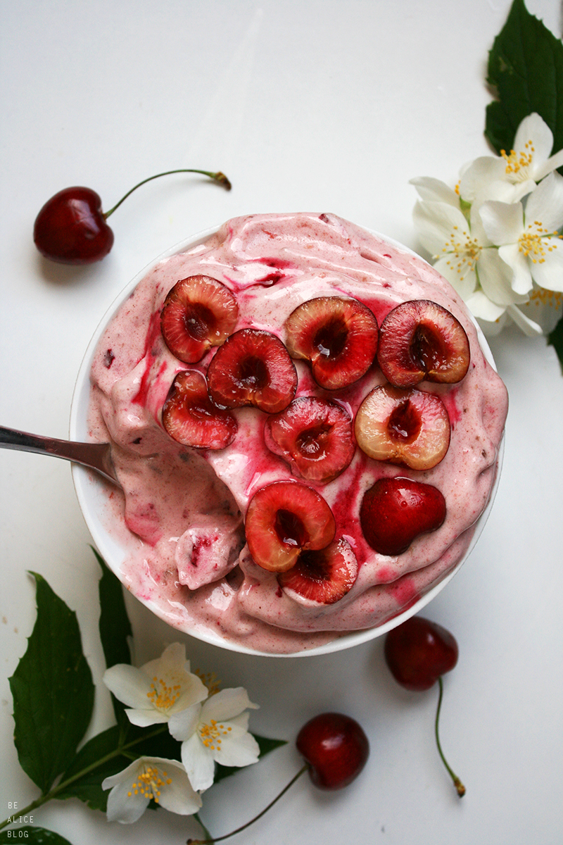Cherry Vanilla Ice Cream (raw, vegan)