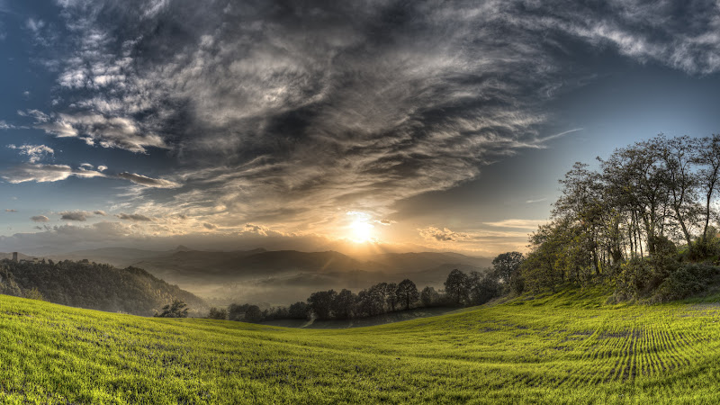 Landscape from Montebabbio, Italy