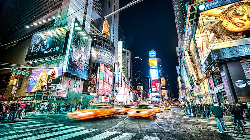 Theater District in Times Square, New York HD