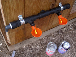 watering coop chicken system attach straps metal