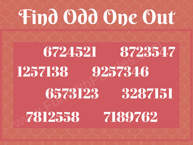 Odd One Out Tough Picture Puzzle Odd One Out Tough Picture Puzzle