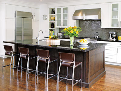 Kitchen Seating Ideas on Classic Chic Home  Unique And Inspiring Kitchen Island Ideas