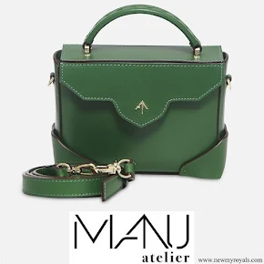 Kate Middleton carried Manu Atelier Green Micro Bold Leather Shoulder Bag