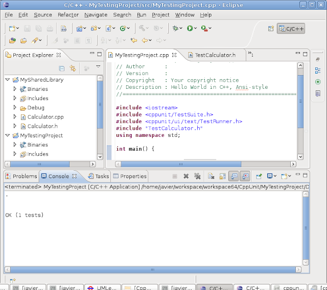 Linux, C++ and other Tortures: Unit Testing with CppUnit and Eclipse