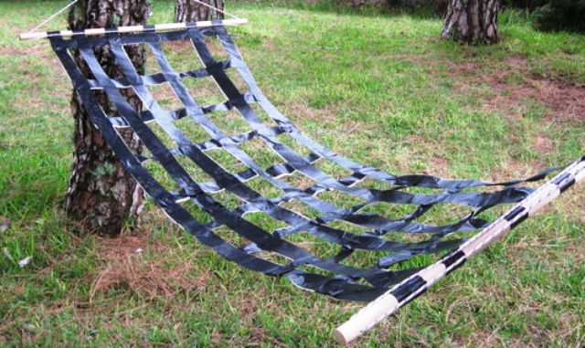 cara membuat hammock dari lakban