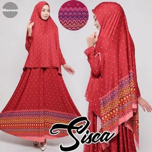 Gamis Syar'i Murah Sisca maroon terbaru harga murah Gamis-Syar'i-Murah-Sisca-maroon