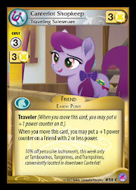 My Little Pony Canterlot Shopkeep, Traveling Salesmare Seaquestria and Beyond CCG Card
