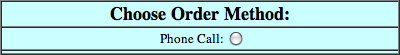 The Choose Order Method table